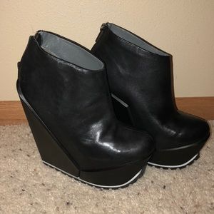 United Nude Delta Black Platform Ankle Boots